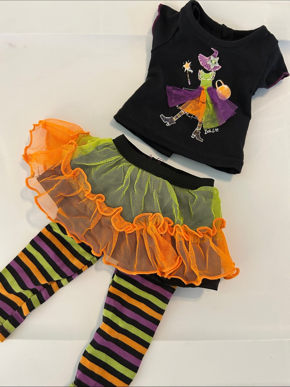 Dollie & Me Halloween Witch Costume for 18” fashion play doll 2 piece set